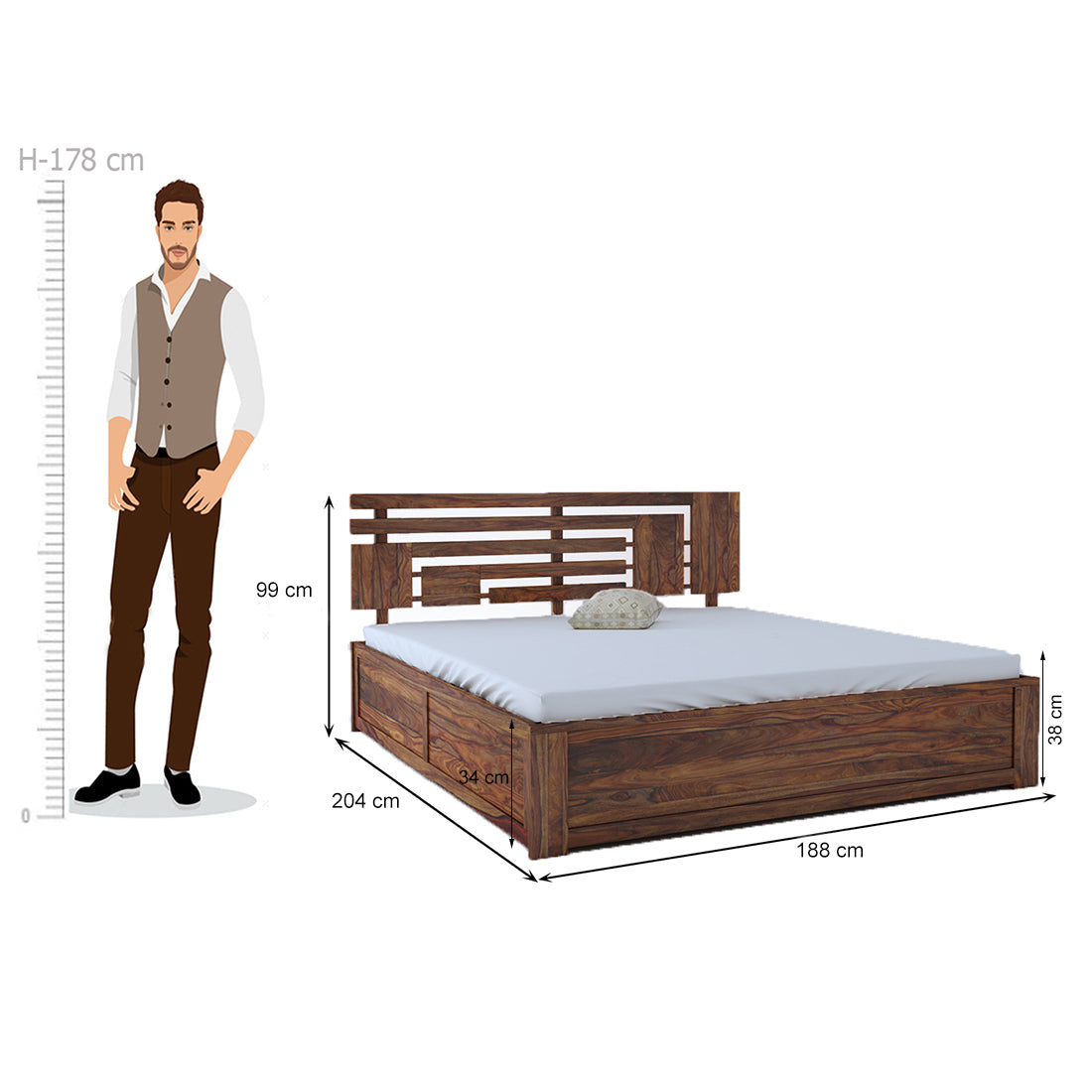 Carvessa King Box Storage Bed