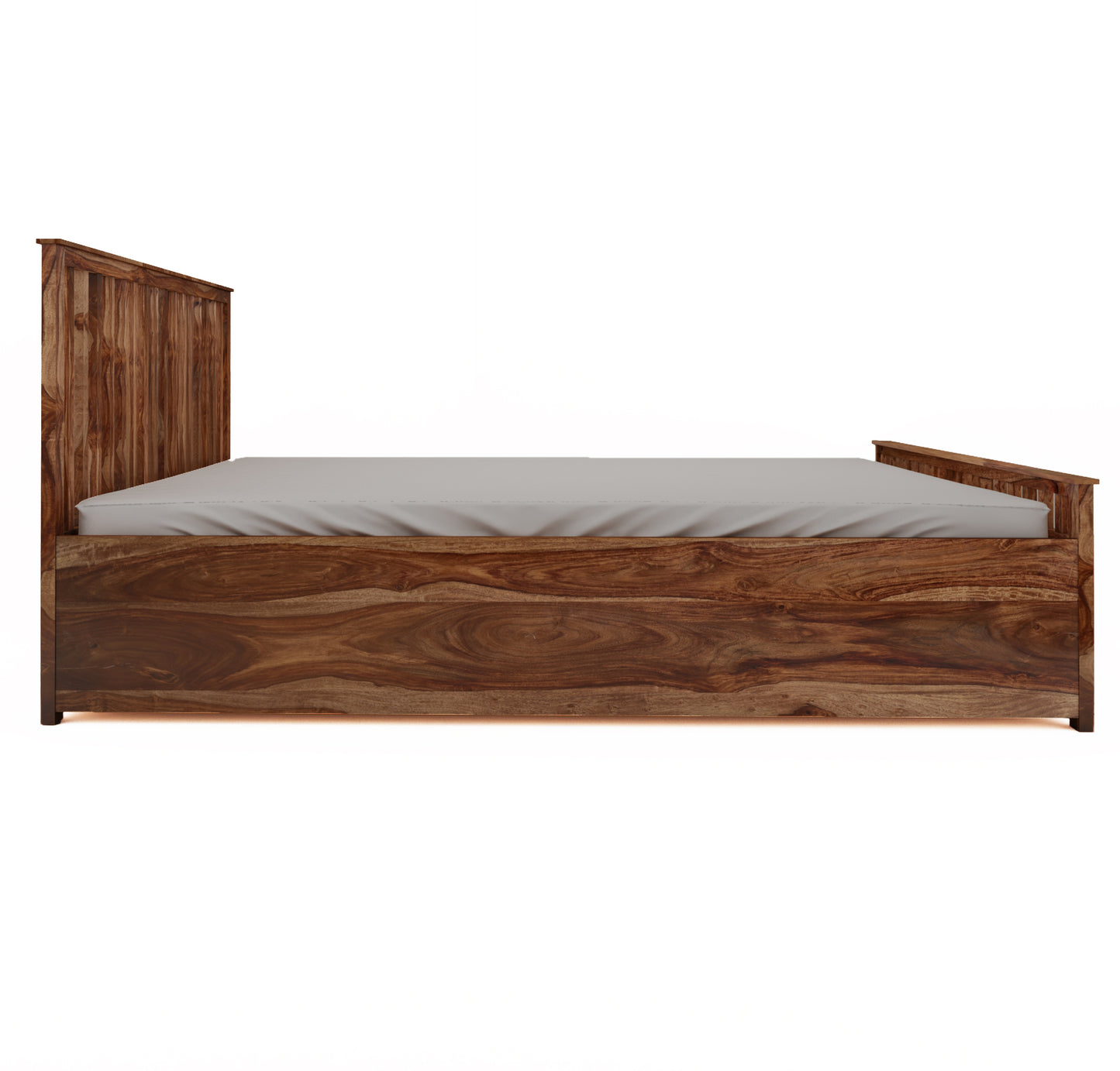 Dreamora King Size Box Storage Bed - Teak Finish