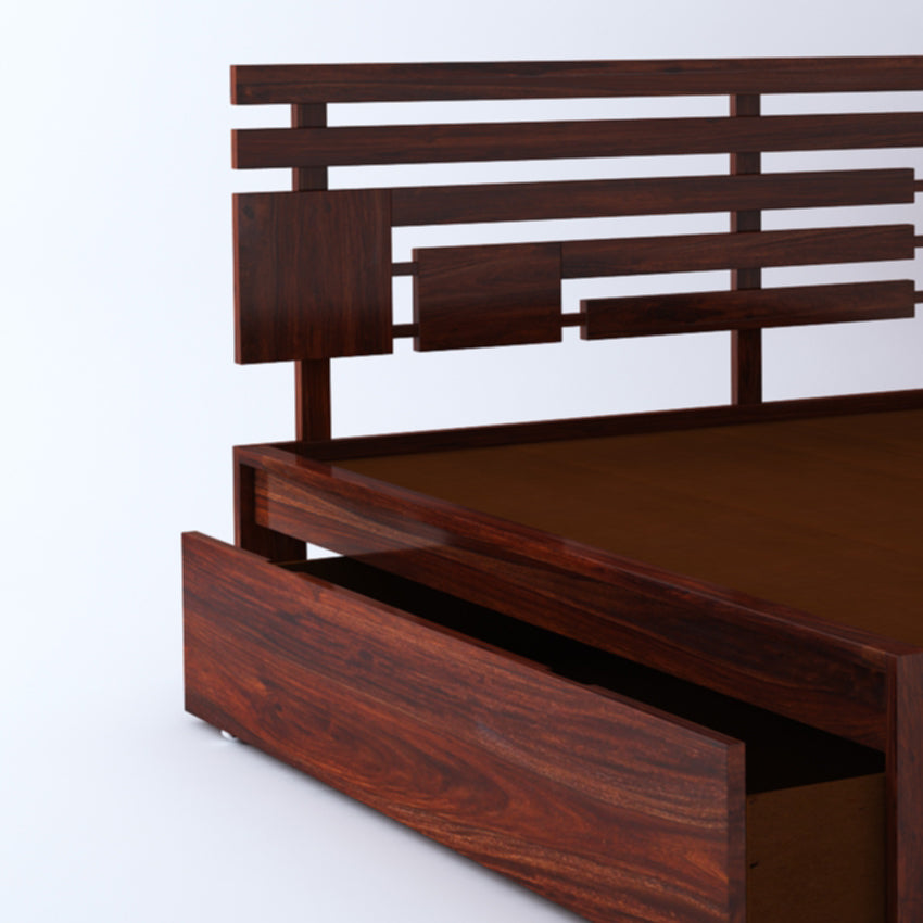 Carvessa Queen Drawer Storage Bed