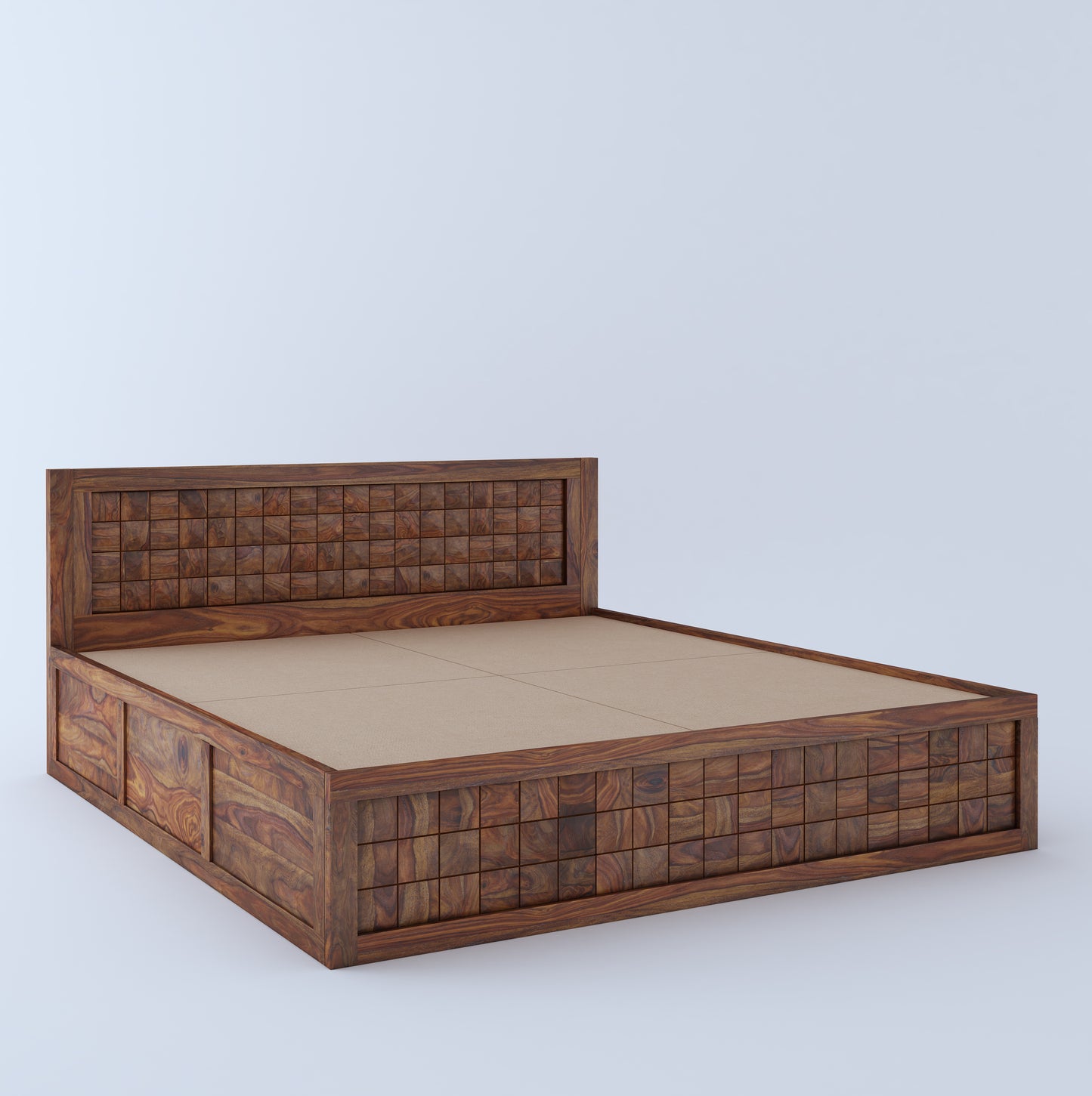 Pinerra King Front Drawer Storage Bed