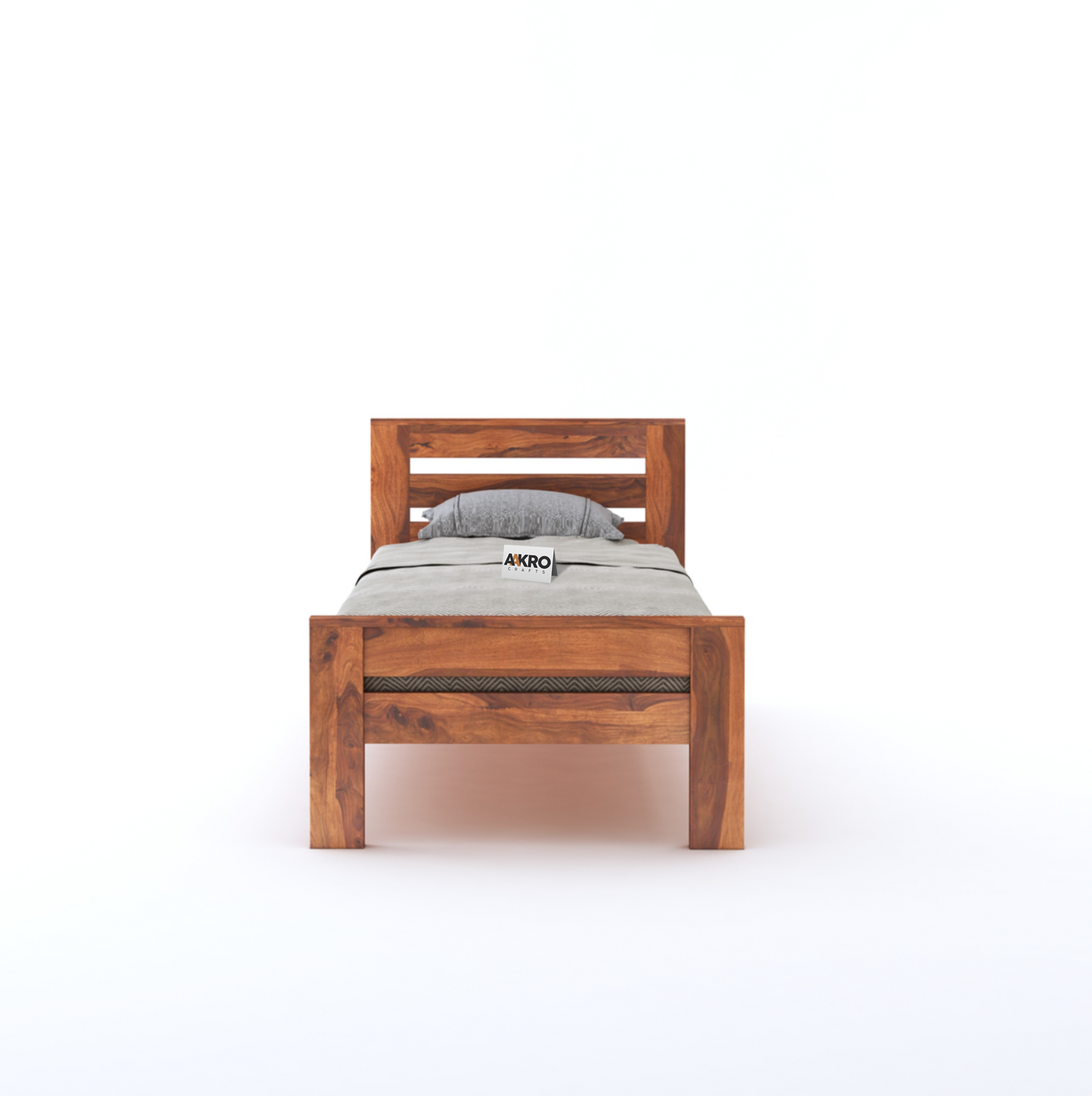 Neil Sheesham Wood Single Bed Without Storage