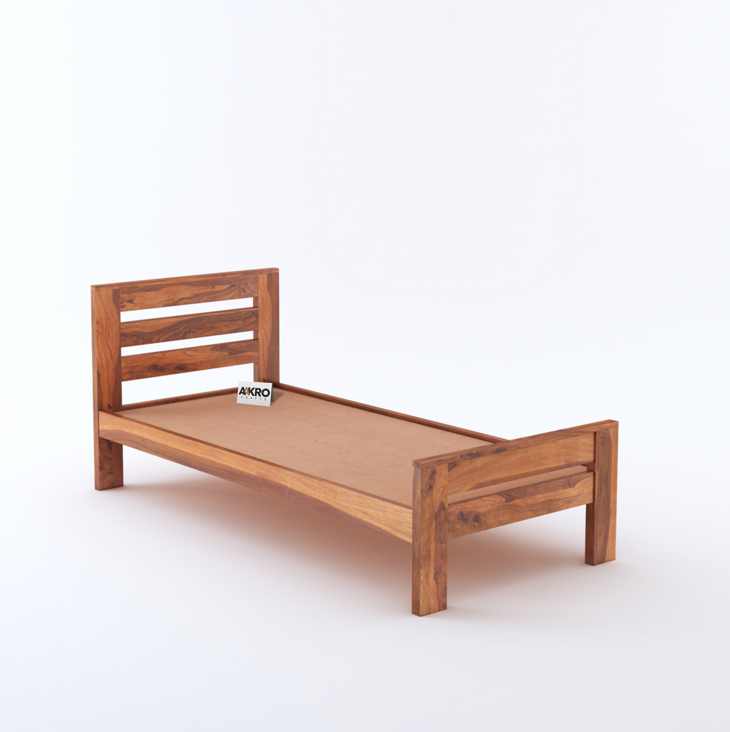Neil Sheesham Wood Single Bed Without Storage