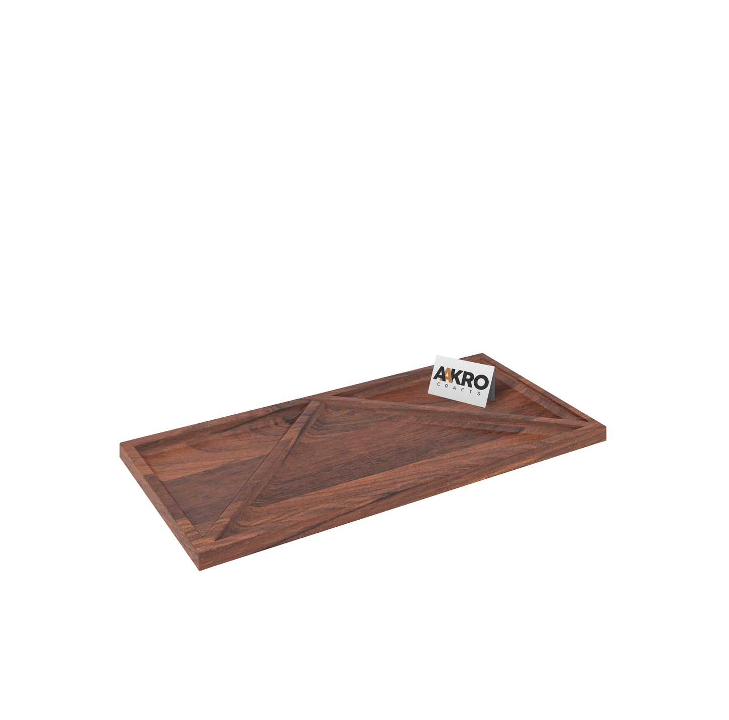 Hela Rectangle Wooded Tray, Serve Tea, Coffee, Wine, Classic Wooden Decorative Tray