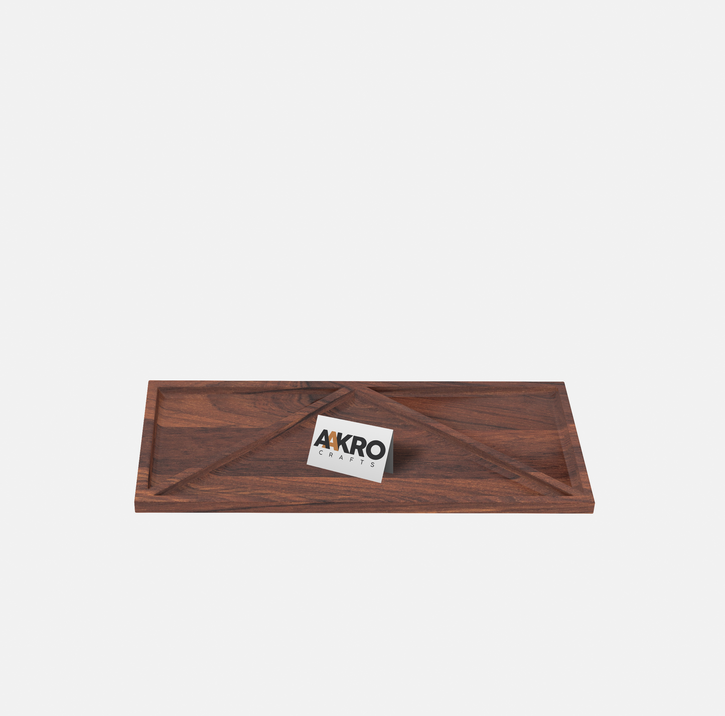 Hela Rectangle Wooded Tray, Serve Tea, Coffee, Wine, Classic Wooden Decorative Tray