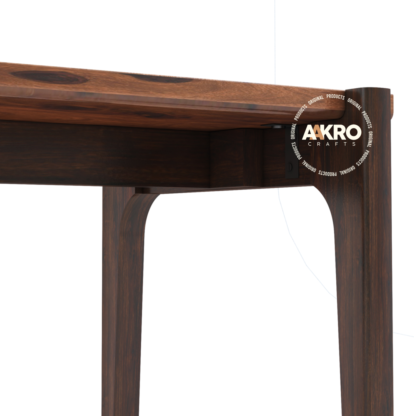 Moon Solid Sheesham Wood 4 Seater Bench for Living Room Bedroom Dining Table, Wooden Bench for Outdoor, Balcony - Honey Walnut Finish