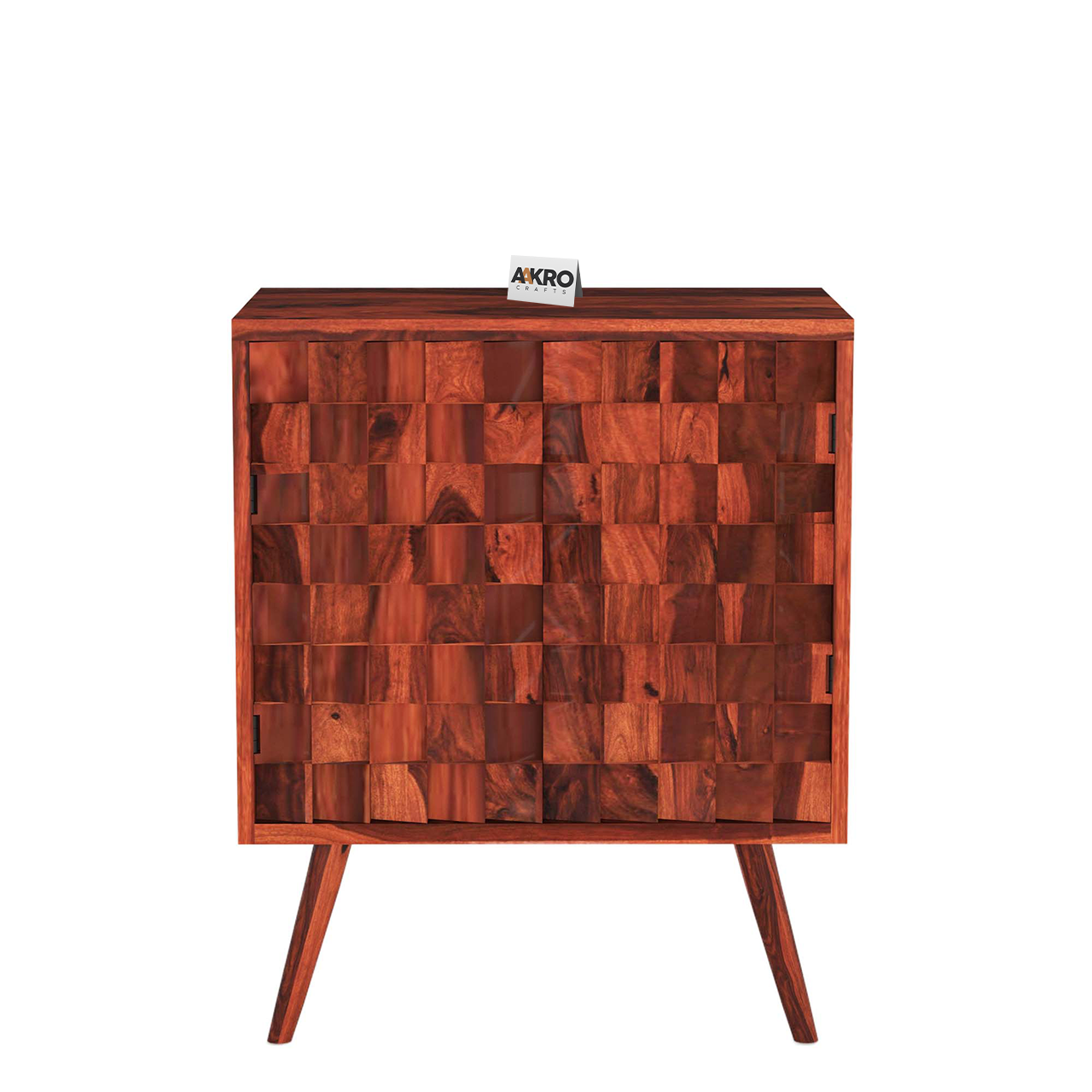 Marvin Solid Sheesham Wood Sideboards and Cabinet with 2 Door Storage for Living Room - Honey Finish (1 Year Warranty)