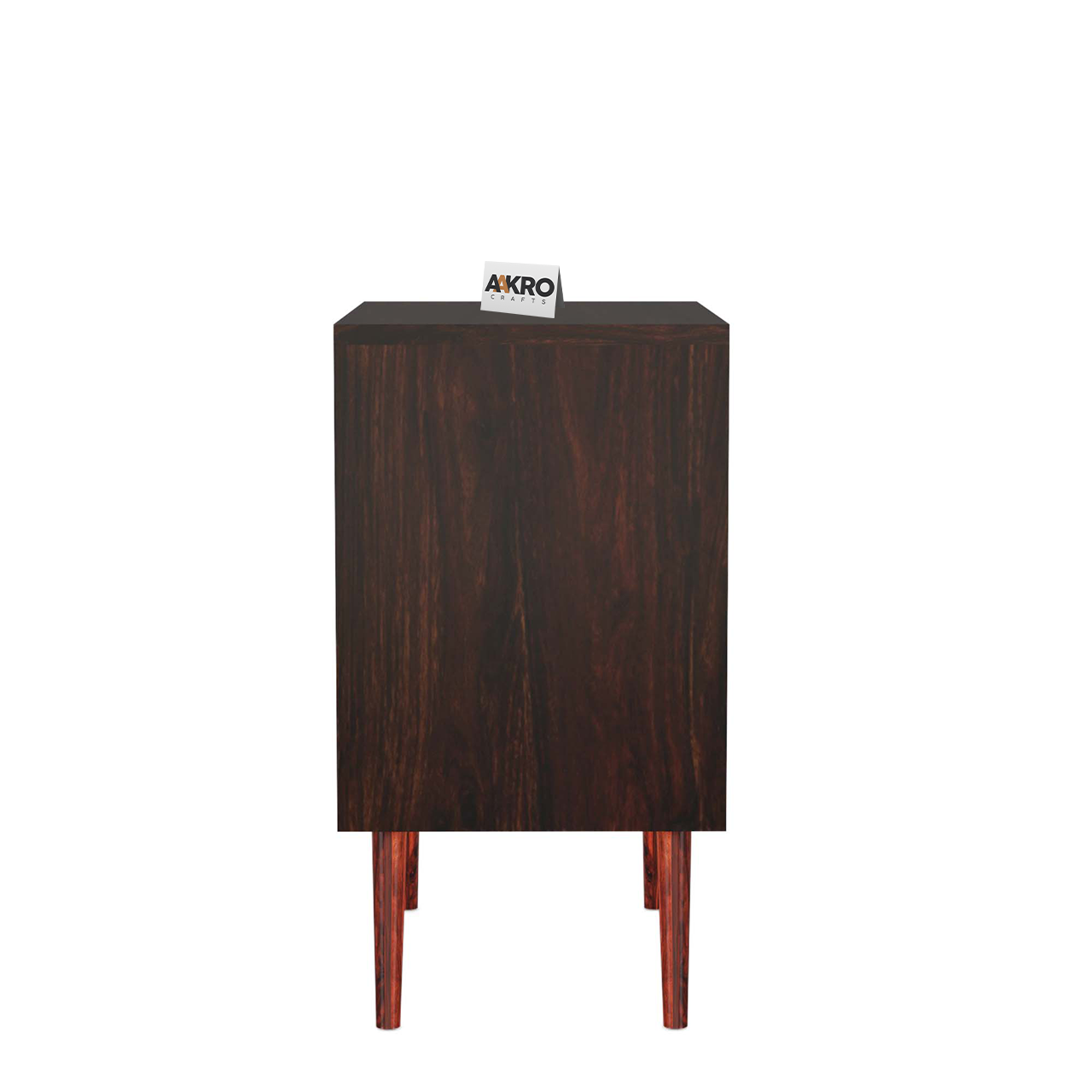 Marvin Solid Sheesham Wood Sideboards and Cabinet with 2 Door Storage for Living Room - Walnut Finish (1 Year Warranty)