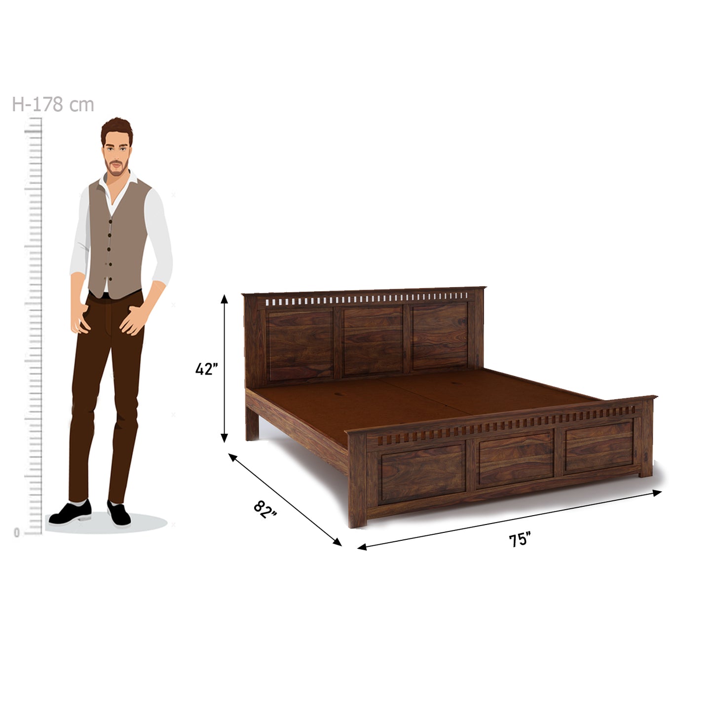Vintara King Non Storage Bed