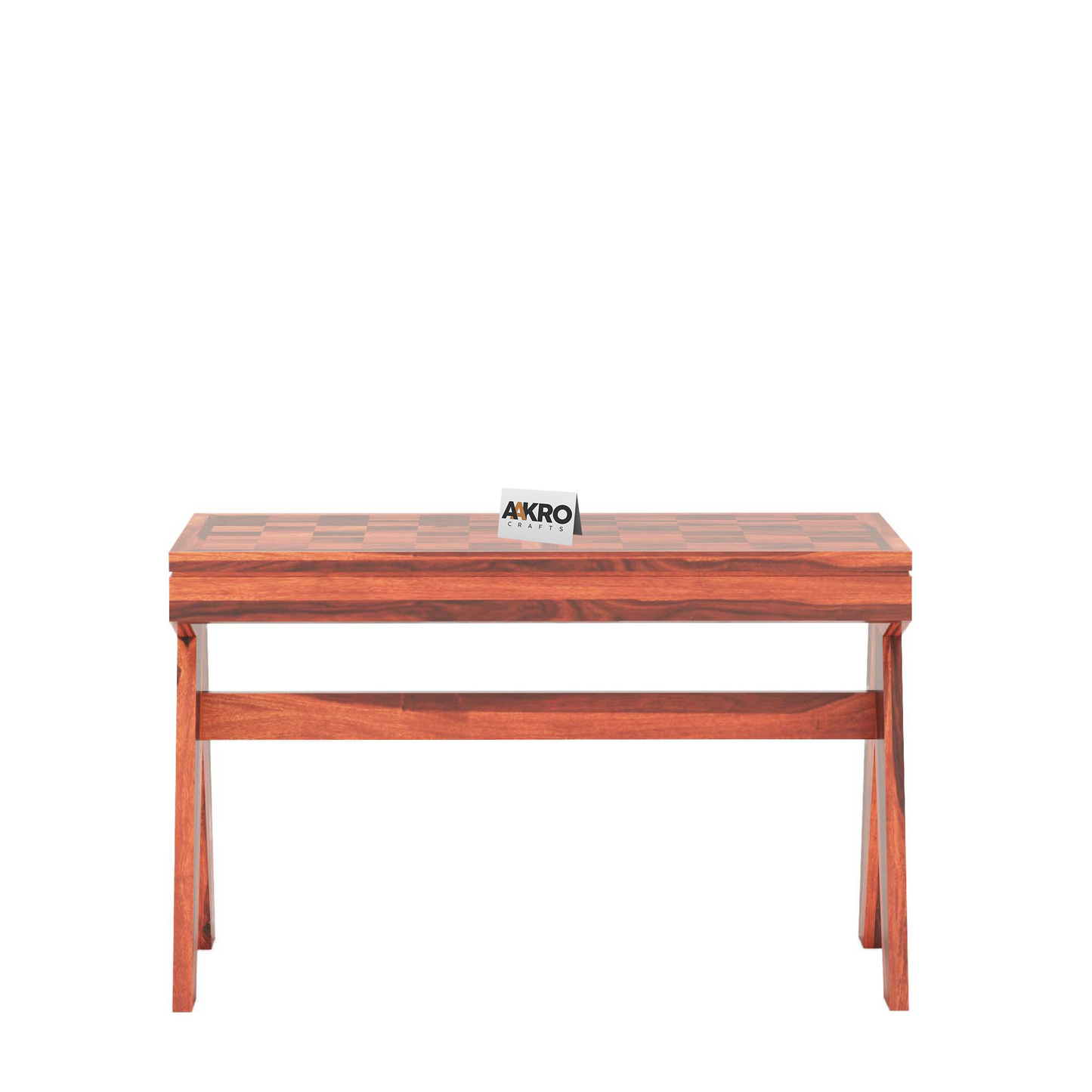 Erin Sheesham Wood Console Table / Entryway Table Checker - 1 Year Warranty