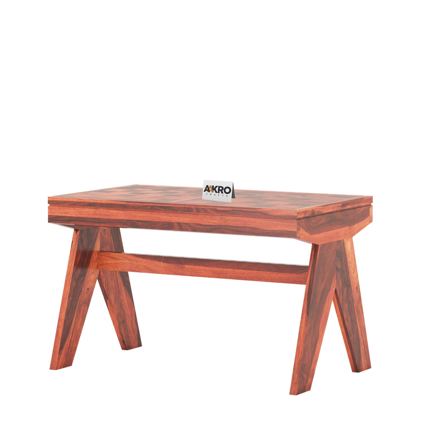 Erin Sheesham Wood Console Table / Entryway Table Checker - 1 Year Warranty