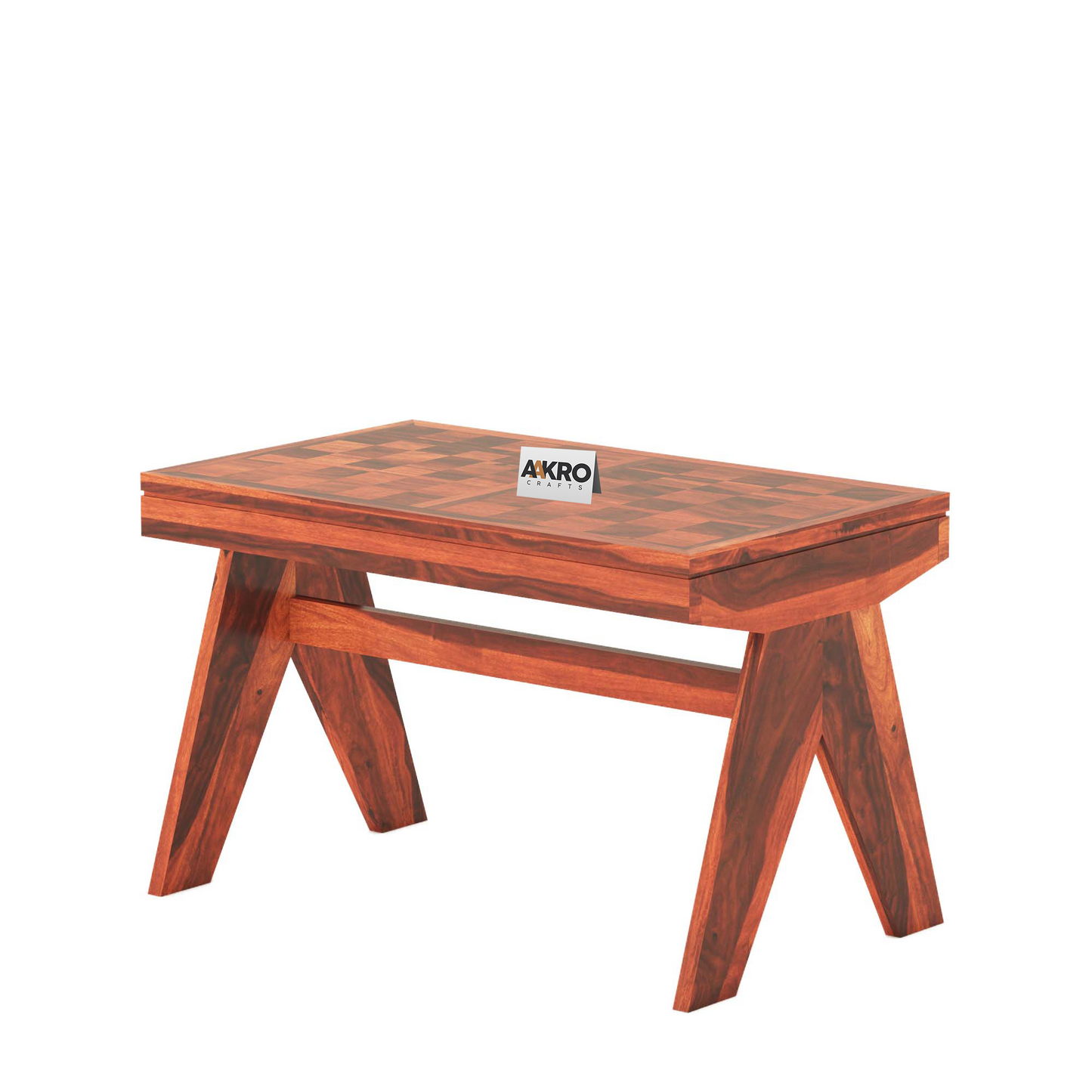 Erin Sheesham Wood Console Table / Entryway Table Checker - 1 Year Warranty