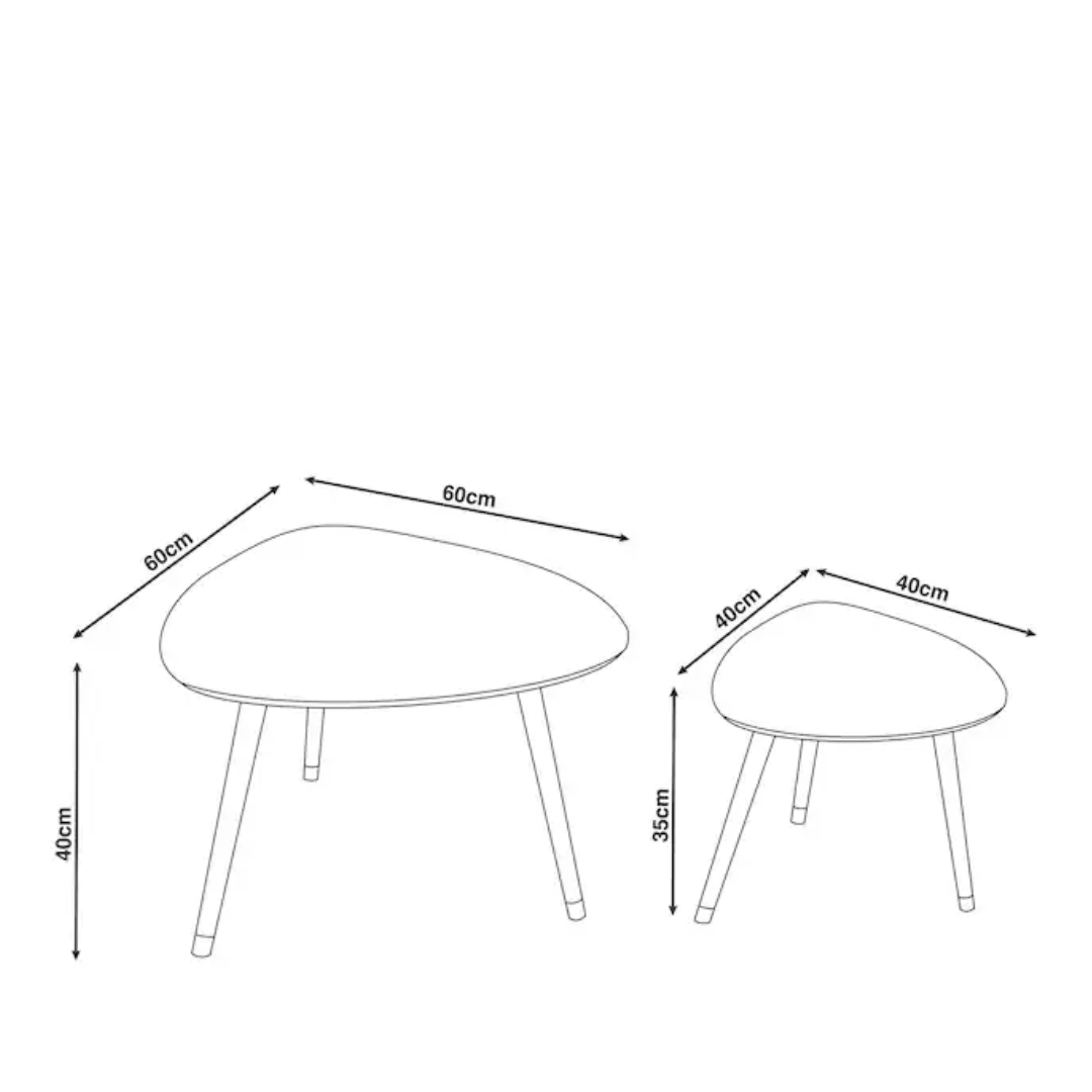Racksy Solid Wood Nest of 2 Coffee Table