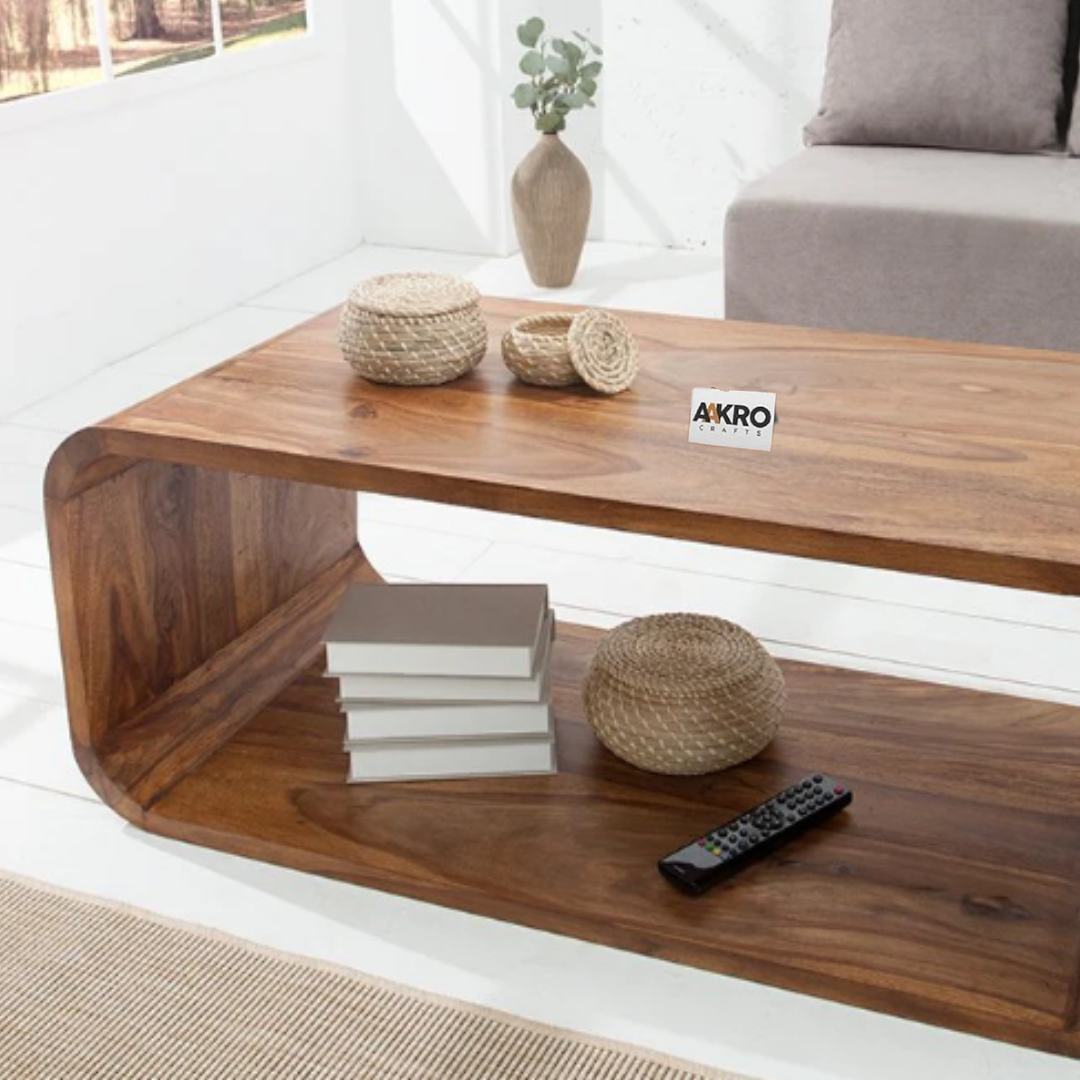 Zenry Sheesham Wood TV Unit/Coffee Table For Living Room Furniture