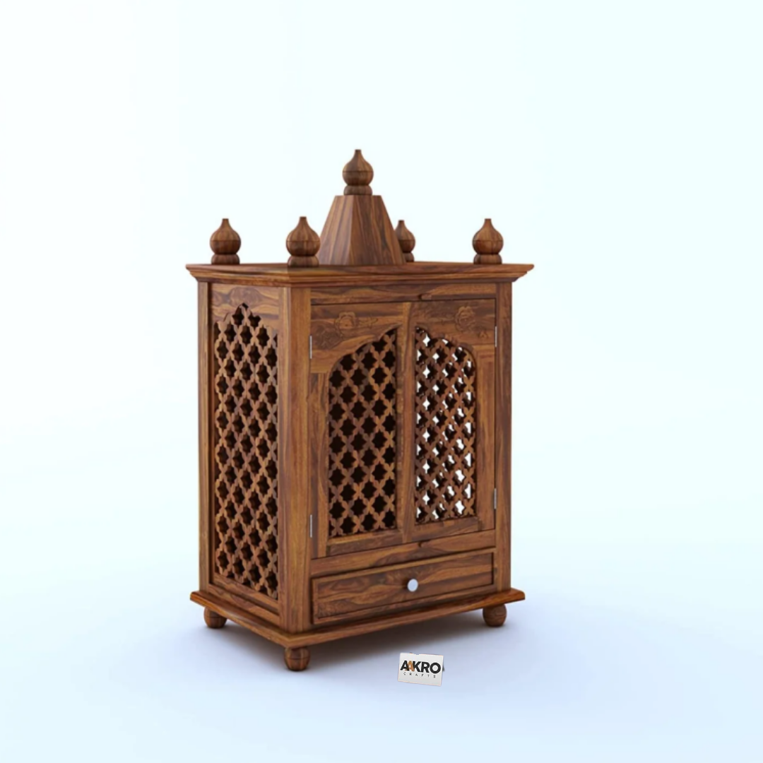Decorna Solid Wood Temple with Two Door And One Drawer Storage