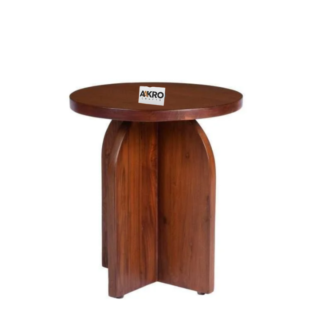 Oakhue Round Teakwood Side Table
