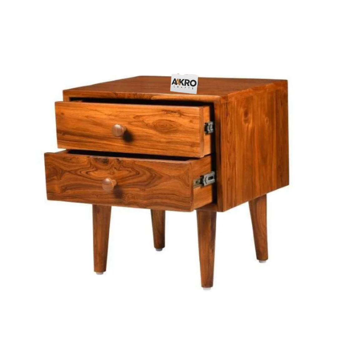 Nörda Teak Wood Bedside Table