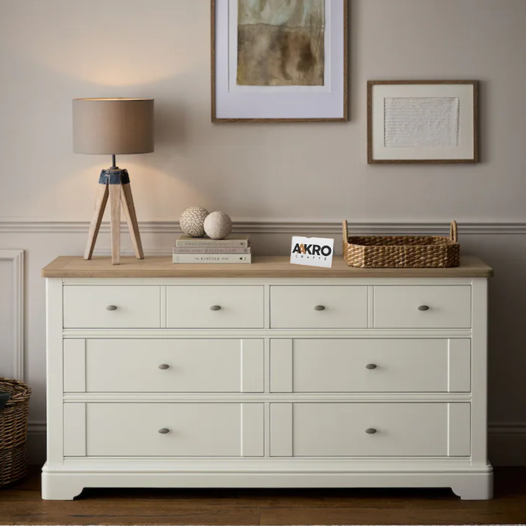 Cubenza 6 Drawer Wide Chest of Drawers Mango Wood