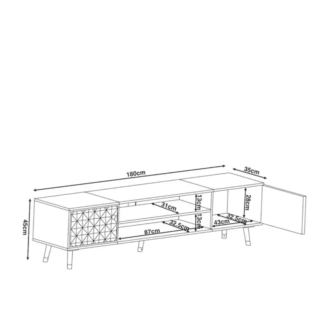 Loghue Solid Wood TV Unit