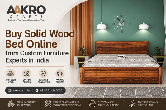 Buy Solid Wood Bed Online from Custom Furniture Experts in India