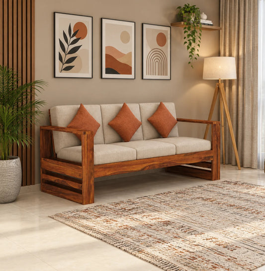 3 Seater Sofa with Solid Wood Frame
