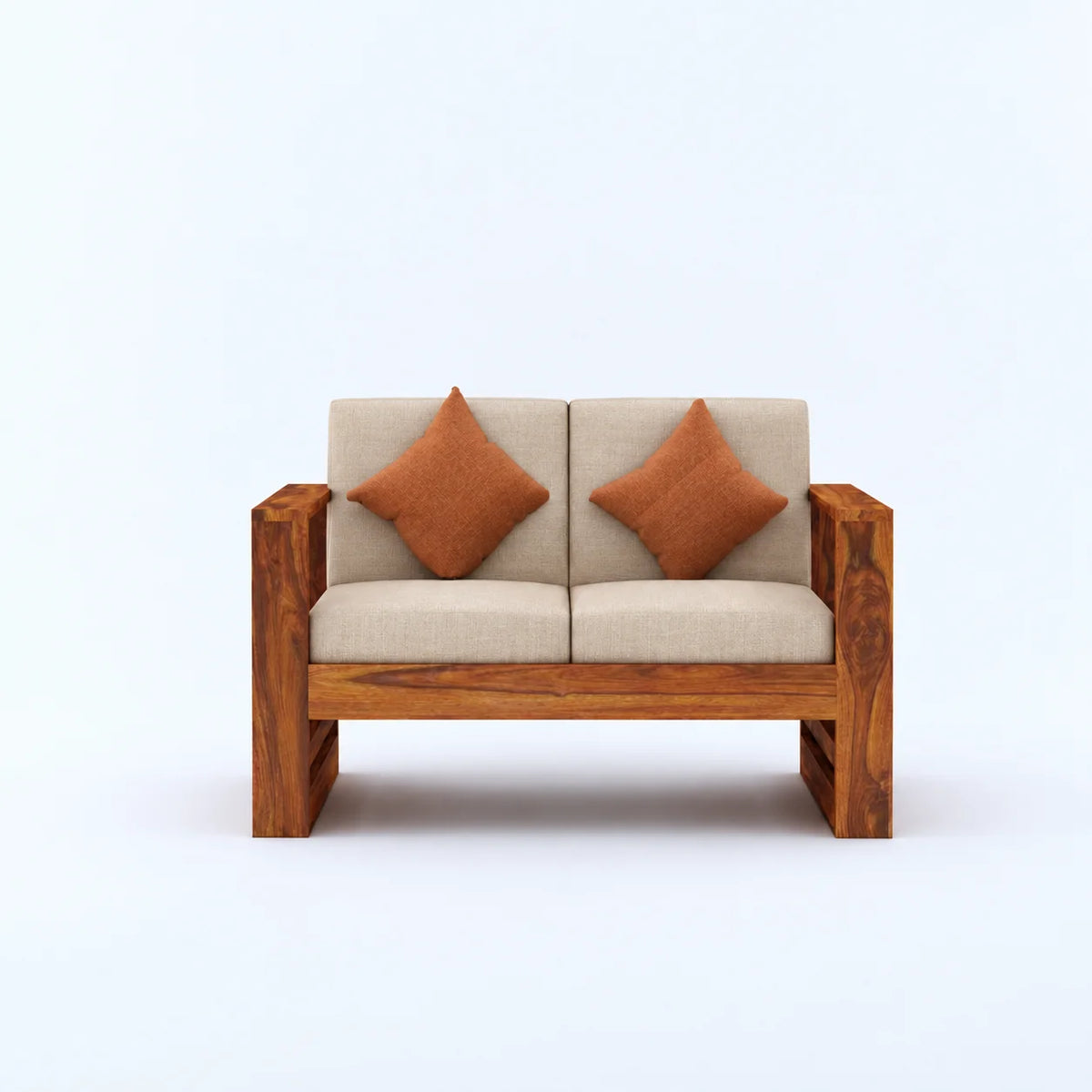 2 Seater Sofa with Solid Wood Frame