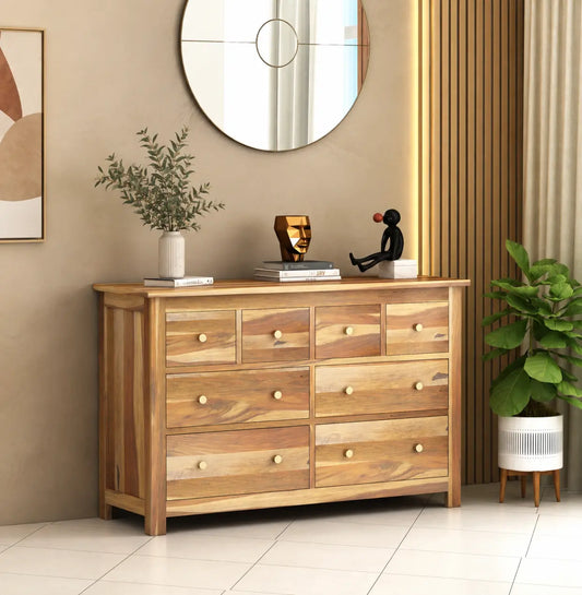 8 Drawer Wooden Sideboard