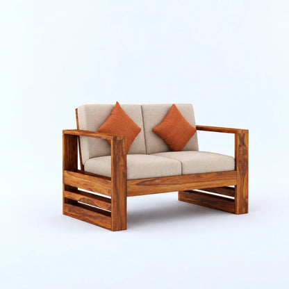 2 Seater Sofa with Solid Wood Frame