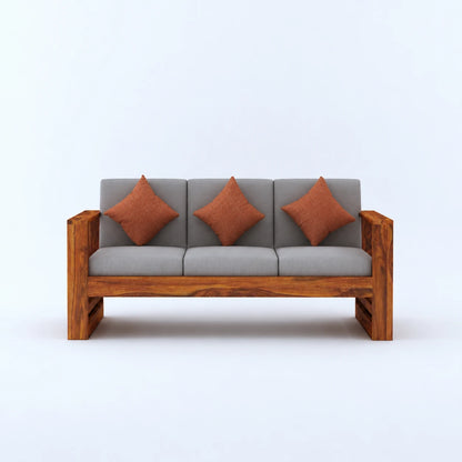 Solid Wood 3+1+1 Seater Sofa Set
