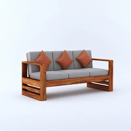 Solid Wood 3+1+1 Seater Sofa Set