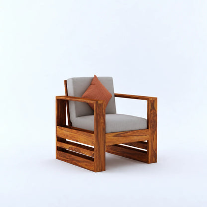 Solid Wood 3+1+1 Seater Sofa Set