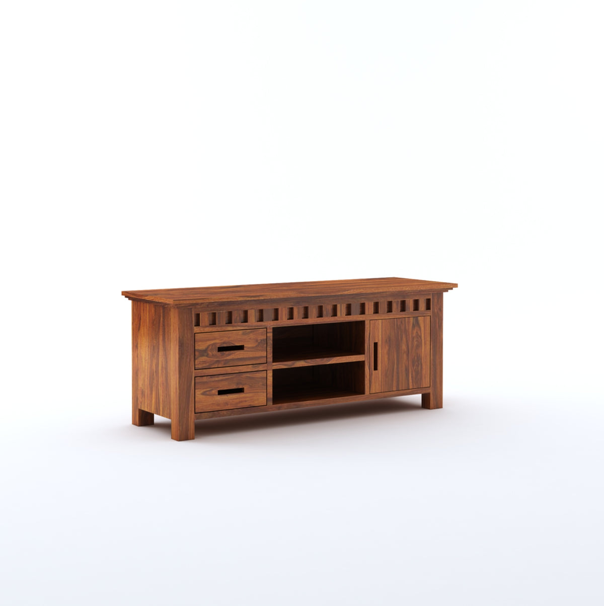 Kuber Wooden TV Unit with Drawers & Cabinet