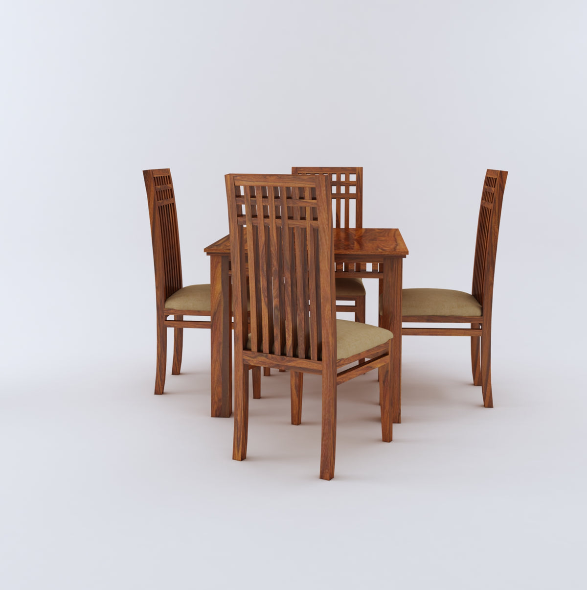 Kuber Solid Sheesham Wood 4 Seater Dining Set