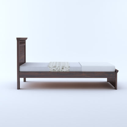 Kuber Solid Sheesham Wood Single Bed – Non-Storage Wooden Bed