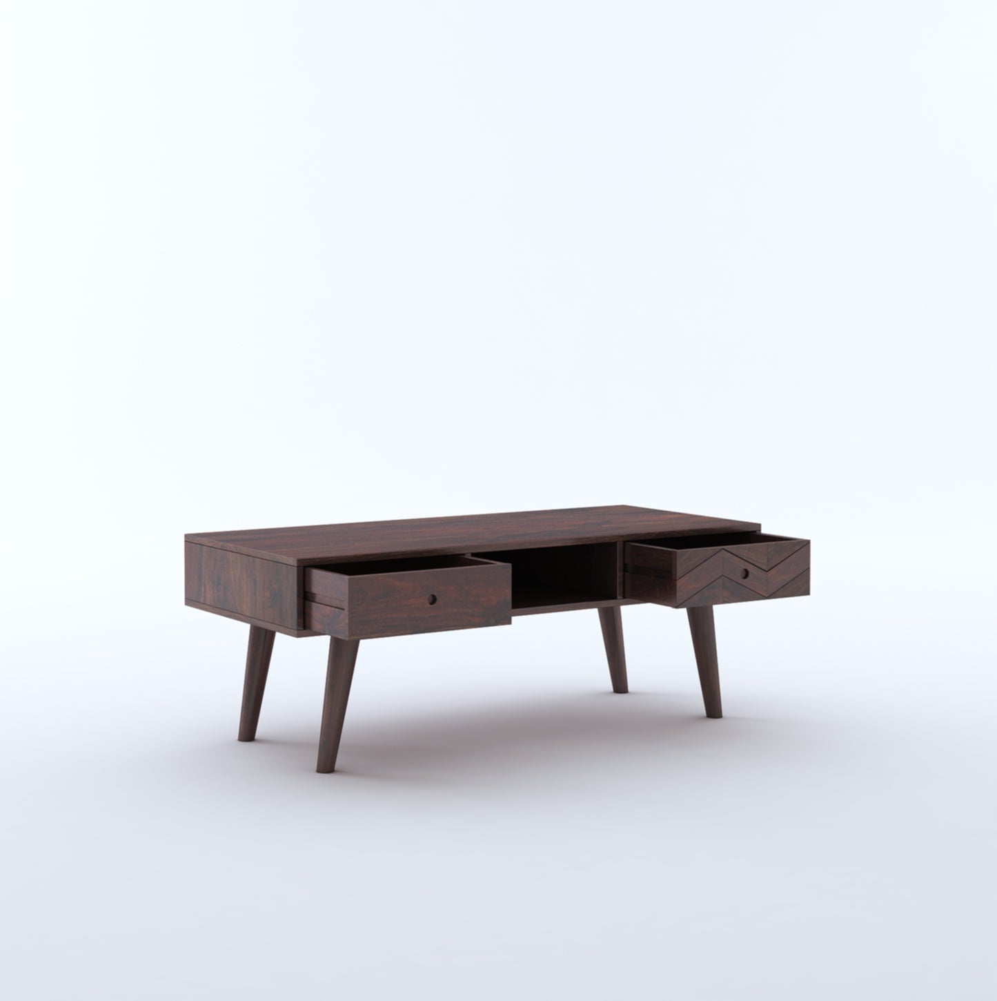 Sheesham Wood Coffee Table with 2 Drawers