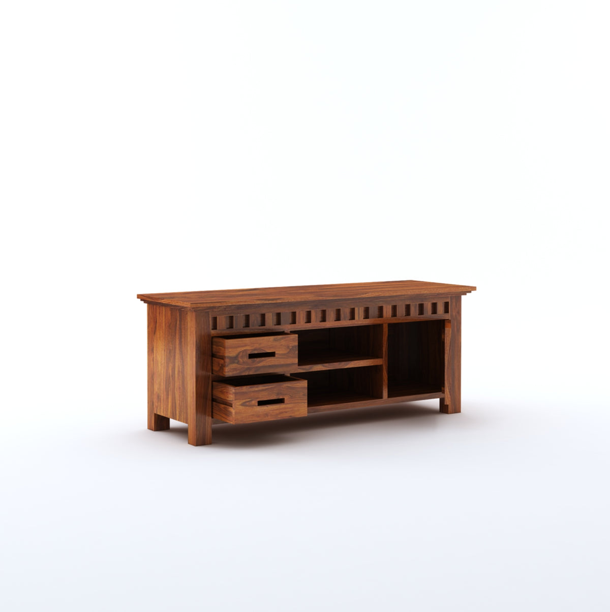 Kuber Wooden TV Unit with Drawers & Cabinet