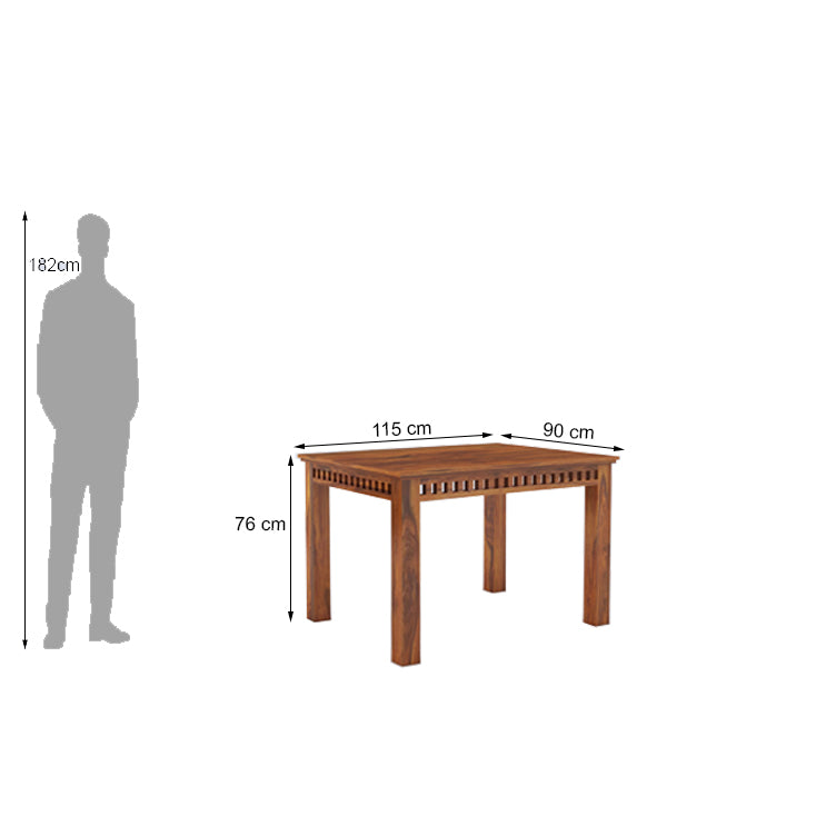 Kuber Solid Sheesham Wood 4 Seater Dining Set