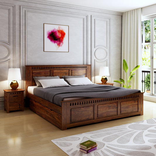 Vintara King Side Drawer Storage Bed