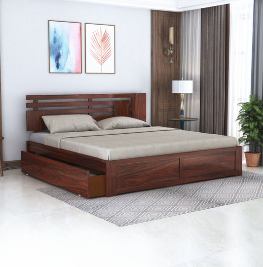 Carvessa Queen Drawer Storage Bed