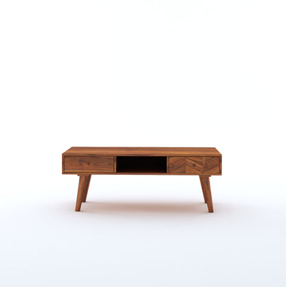 Sheesham Wood Coffee Table with 2 Drawers