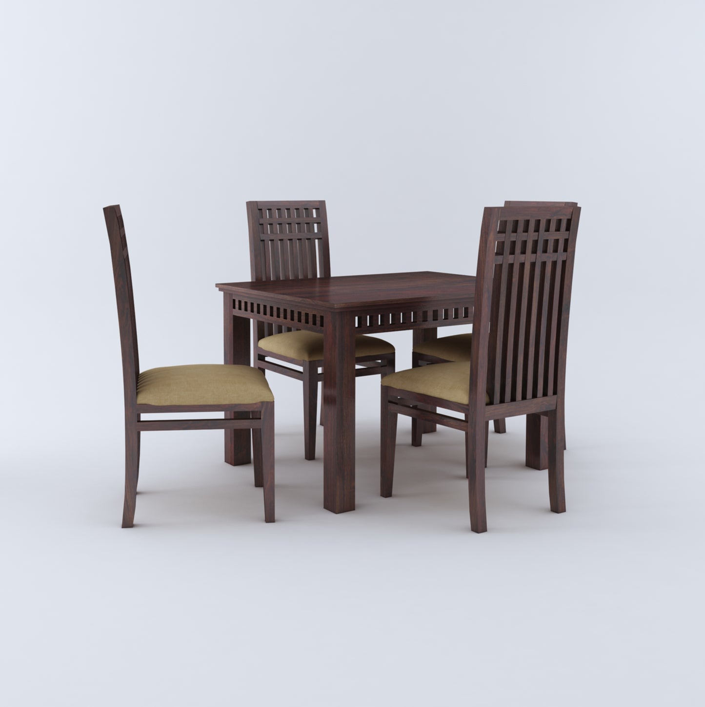 Kuber Solid Sheesham Wood 4 Seater Dining Set