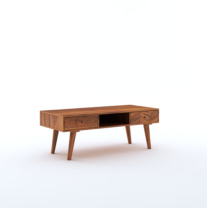 Sheesham Wood Coffee Table with 2 Drawers