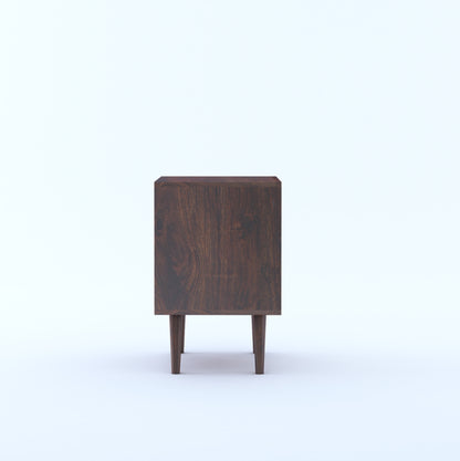 Cane Panel Solid Sheesham Wood Bedside Table – 2 Drawer