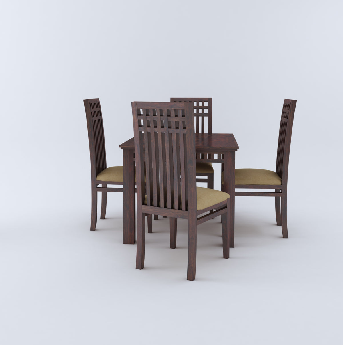 Kuber Solid Sheesham Wood 4 Seater Dining Set