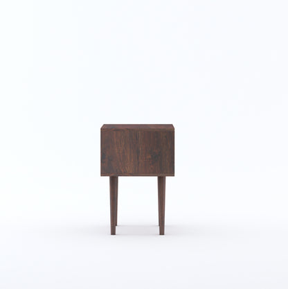 Cane Panel Solid Sheesham Wood Bedside Table 1 Drawer