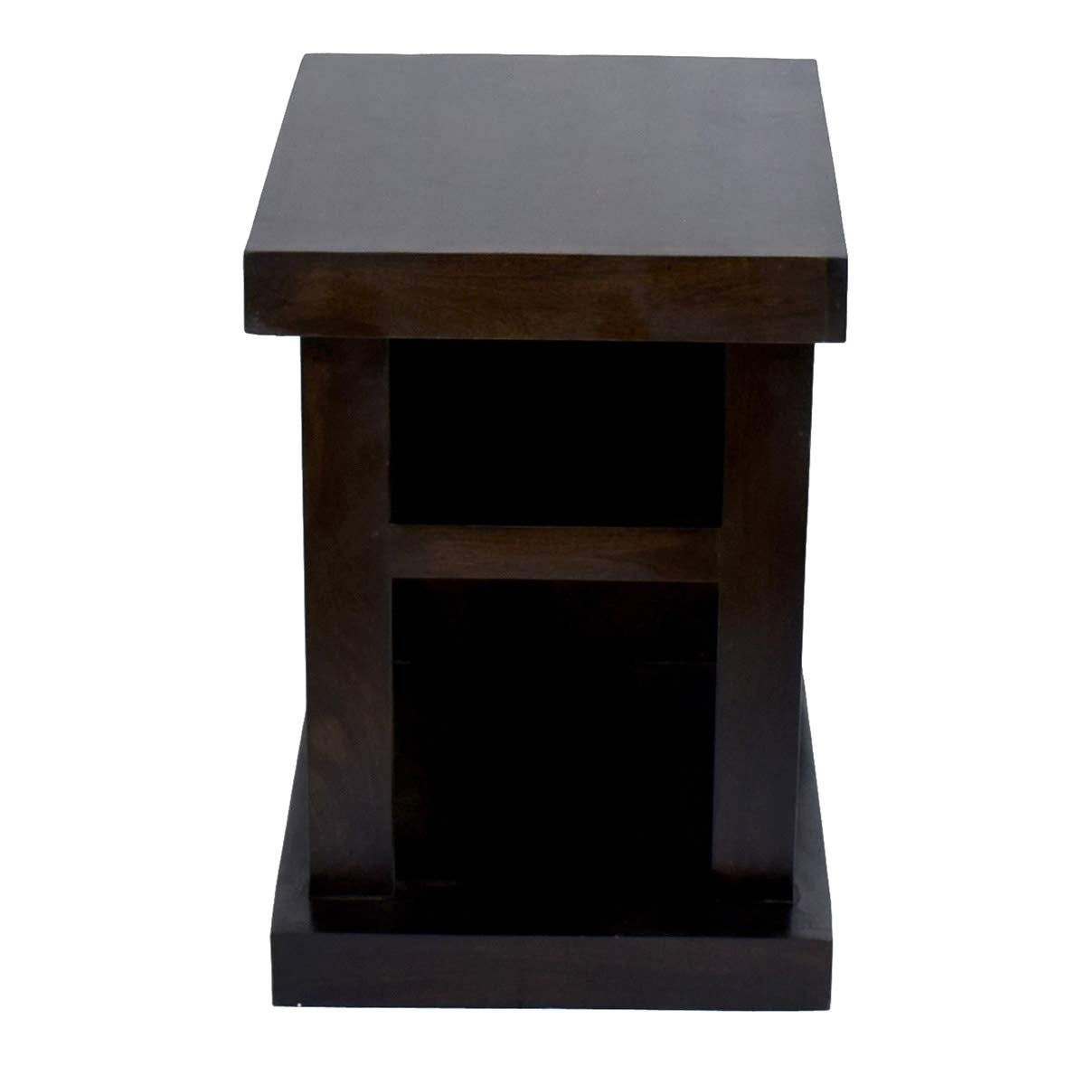 Sheesham Wood Bedside Table with Shelf Storage