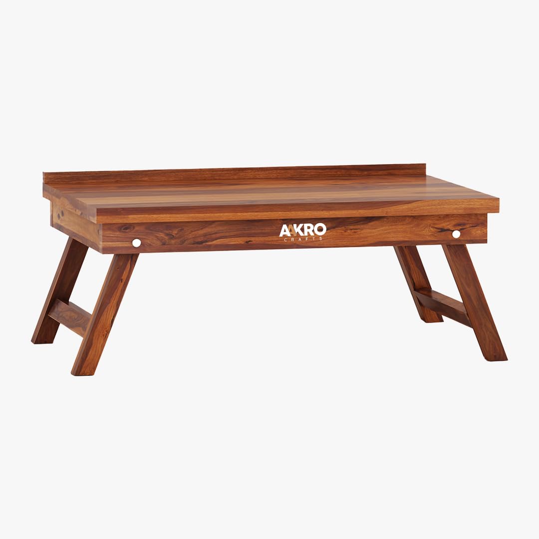 Sheesham Wood Laptop Table / Foldable Bed Table - 1 Year Warranty
