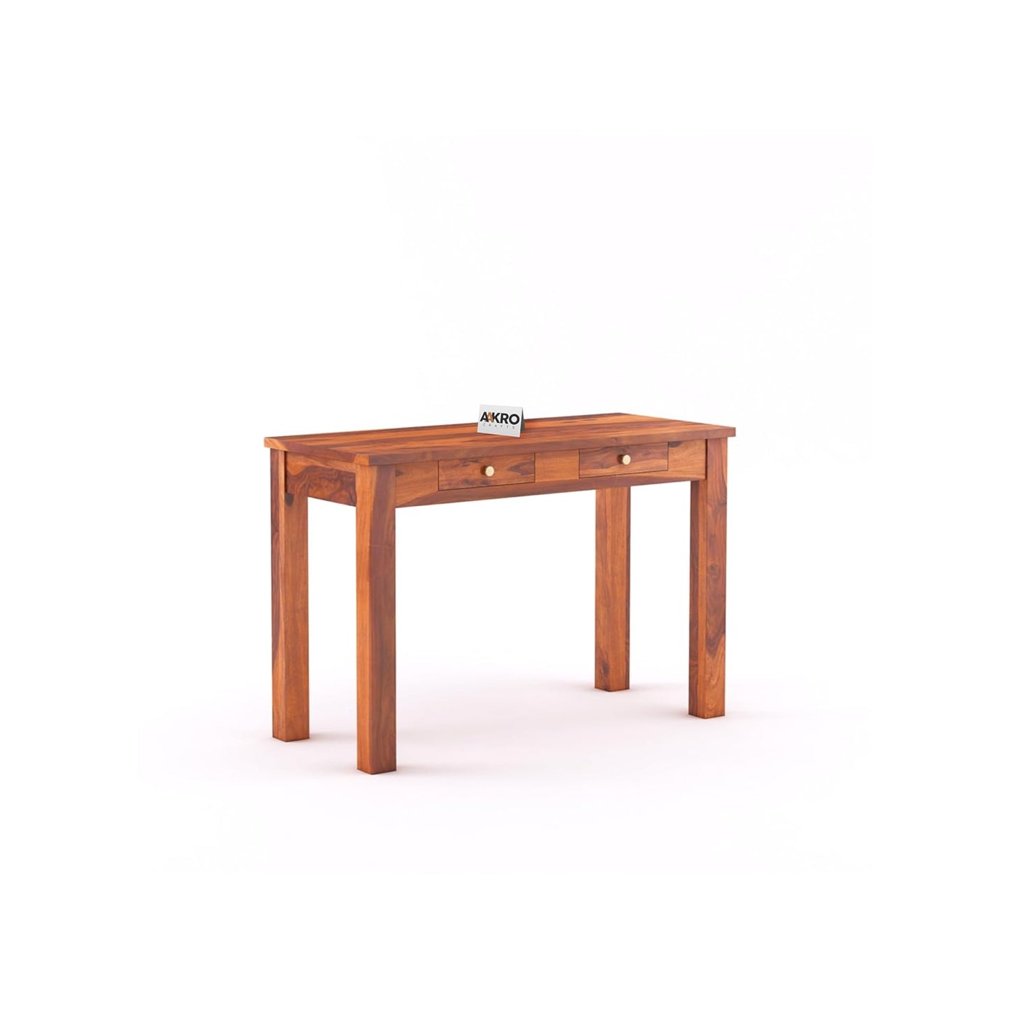Sheesham Wood Study Table with 2 Drawers  - 1 Year Warranty