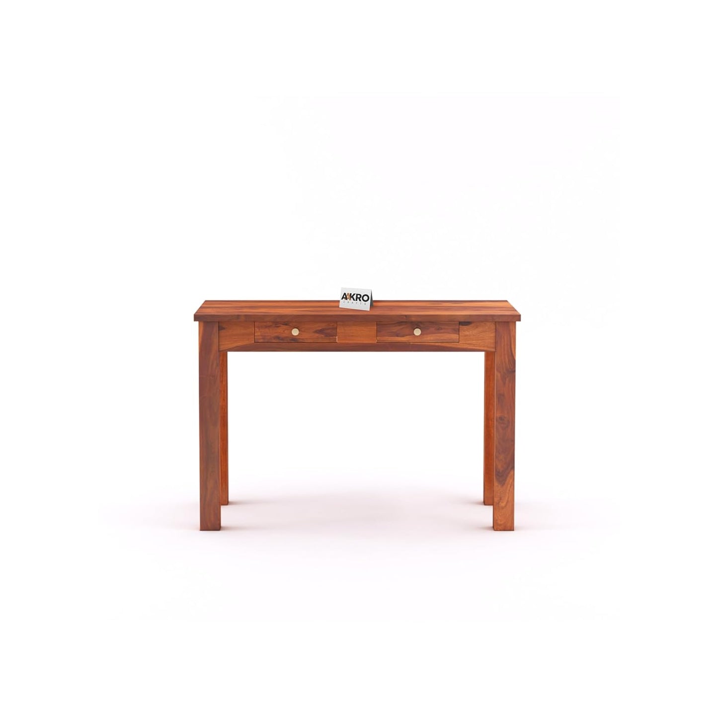 Sheesham Wood Study Table with 2 Drawers  - 1 Year Warranty