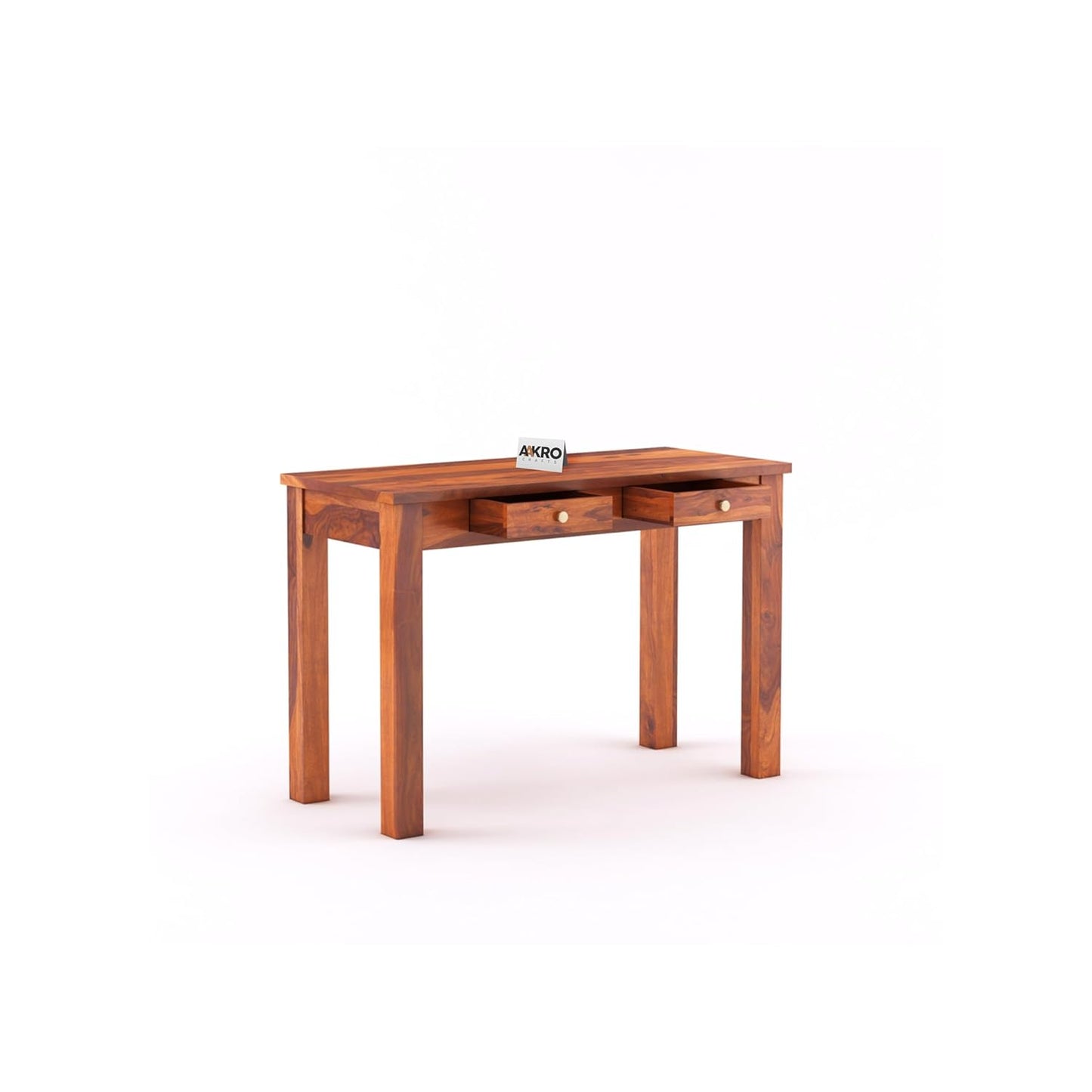 Sheesham Wood Study Table with 2 Drawers  - 1 Year Warranty