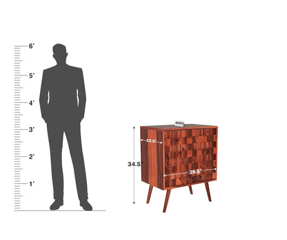 Sheesham Wood Sideboards and Cabinet with 2 Door Storage  - 1 Year Warranty